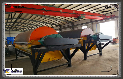 磁選機，順流型磁選機，永磁筒式磁選機，江西順流型筒式磁選機的結構